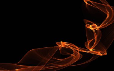 Bir parlayan ile koyu arka plan soyut dalgalar