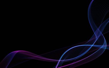 Bir parlayan ile koyu arka plan soyut dalgalar