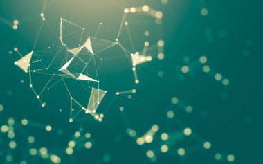 Soyut arka plan. Çokgen şekilli moleküller teknolojisi,