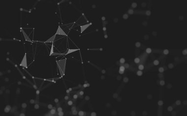 Soyut arka plan. Çokgen şekilli moleküller teknolojisi,