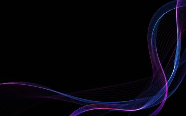 Bir parlayan ile koyu arka plan soyut dalgalar