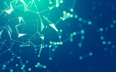 Soyut arka plan. Çokgen şekilli moleküller teknolojisi,