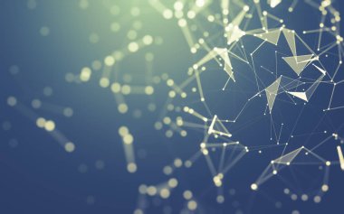 Soyut arka plan. Çokgen şekilli moleküller teknolojisi,