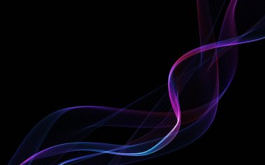 Bir parlayan ile koyu arka plan soyut dalgalar