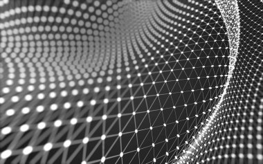 Soyut arka plan. Çokgen şekilli moleküller teknolojisi,