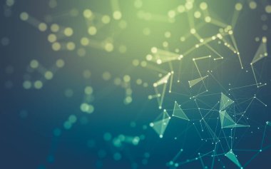 Soyut arka plan. Çokgen şekilli moleküller teknolojisi,