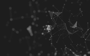 Soyut arka plan. Çokgen şekilli moleküller teknolojisi,