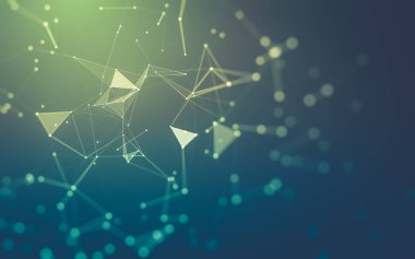 Soyut arka plan. Çokgen şekilli moleküller teknolojisi,