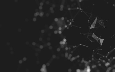 Soyut arka plan. Çokgen şekilli moleküller teknolojisi,