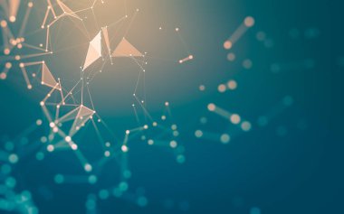 Soyut arka plan. Çokgen şekilli moleküller teknolojisi,