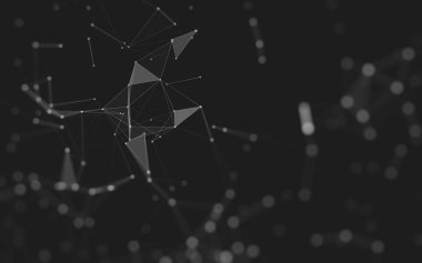 Soyut arka plan. Çokgen şekilli moleküller teknolojisi,