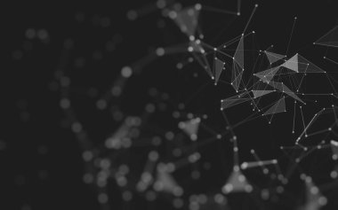 Soyut arka plan. Çokgen şekilli moleküller teknolojisi,