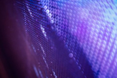 Yakın plan LED bulanık ekran. LED yumuşak odak arkaplanı. Tasarım için soyut arkaplan ideali.