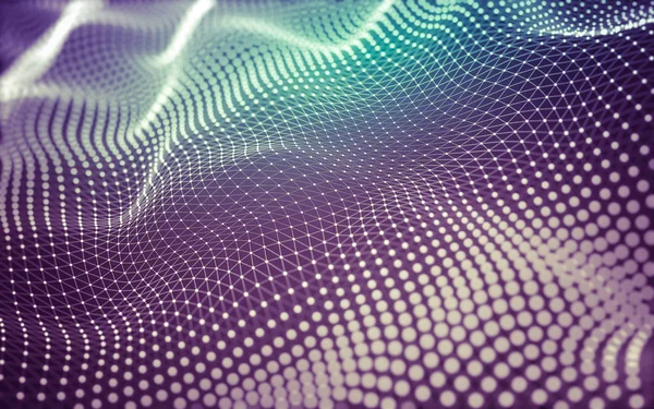Abstract Background Molecules Technology Polygonal Shapes Connecting Dots Lines Connection — Stock Photo, Image