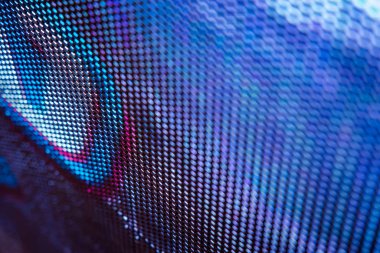 Yakın plan LED bulanık ekran. LED yumuşak odak arkaplanı. Tasarım için soyut arkaplan ideali.