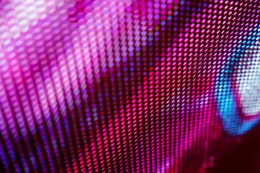 Yakın plan LED bulanık ekran. LED yumuşak odak arkaplanı. Tasarım için soyut arkaplan ideali.