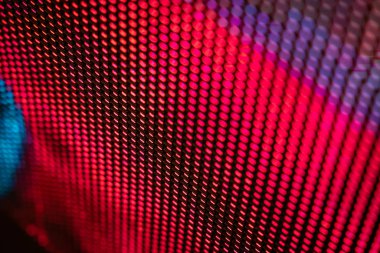 Yakın plan LED bulanık ekran. LED yumuşak odak arkaplanı. Tasarım için soyut arkaplan ideali.