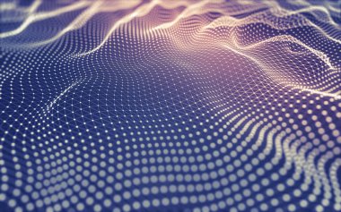 Soyut arkaplan. Çokgen şekilli molekül teknolojisi, noktaları ve çizgileri birleştiriyor. Bağlantı yapısı. Büyük veri görselleştirmesi.