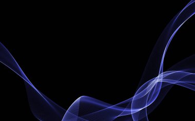Parlayan soyut dalgalar ve soyut arkaplan ile koyu soyut arkaplan