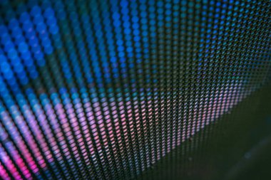 Yakın plan LED bulanık ekran. LED yumuşak odak arkaplanı. Tasarım için soyut arkaplan ideali.