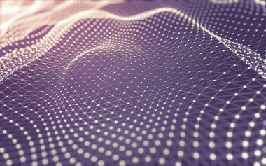 Soyut arkaplan. Çokgen şekilli molekül teknolojisi, noktaları ve çizgileri birleştiriyor. Bağlantı yapısı. Büyük veri görselleştirmesi.