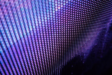 Yakın plan LED bulanık ekran. LED yumuşak odak arkaplanı. Tasarım için soyut arkaplan ideali.