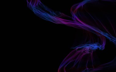 Parlayan soyut dalgalar ve soyut arkaplan ile koyu soyut arkaplan