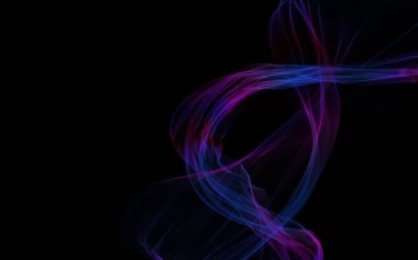 Parlayan soyut dalgalar ve soyut arkaplan ile koyu soyut arkaplan