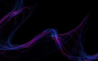 Parlayan soyut dalgalar ve soyut arkaplan ile koyu soyut arkaplan