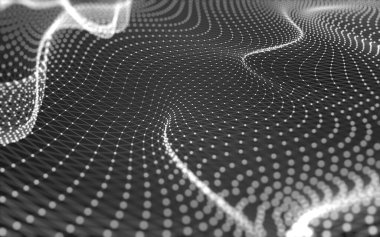 Soyut arkaplan. Çokgen şekilli molekül teknolojisi, noktaları ve çizgileri birleştiriyor. Bağlantı yapısı. Büyük veri görselleştirmesi. 