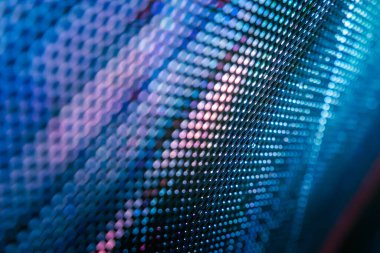 Yakın plan LED bulanık ekran. LED yumuşak odak arkaplanı. Tasarım için soyut arkaplan ideali.