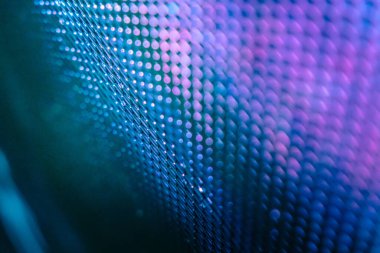 Yakın plan LED bulanık ekran. LED yumuşak odak arkaplanı. Tasarım için soyut arkaplan ideali.