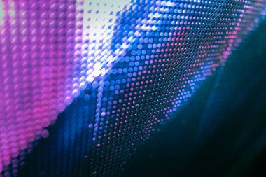 Yakın plan LED bulanık ekran. LED yumuşak odak arkaplanı. Tasarım için soyut arkaplan ideali.