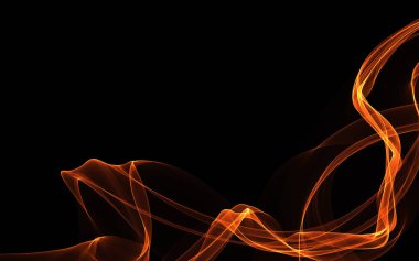 Parlayan soyut dalgalar ve soyut arkaplan ile koyu soyut arkaplan