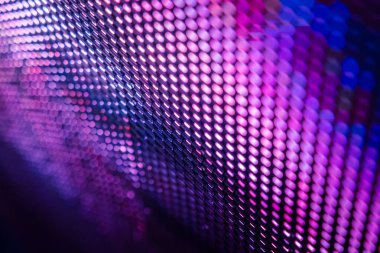 Yakın plan LED bulanık ekran. LED yumuşak odak arkaplanı. Tasarım için soyut arkaplan ideali.