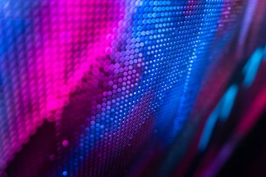 Yakın plan LED bulanık ekran. LED yumuşak odak arkaplanı. Tasarım için soyut arkaplan ideali.