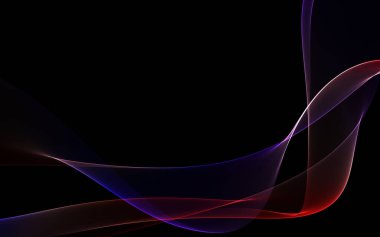 Parlayan soyut dalgalar ve soyut arkaplan ile koyu soyut arkaplan