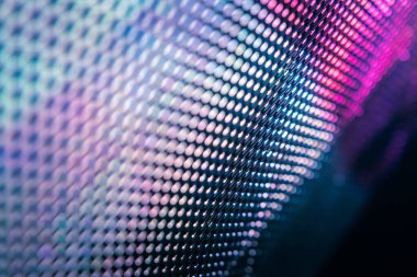 Yakın plan LED bulanık ekran. LED yumuşak odak arkaplanı. Tasarım için soyut arkaplan ideali.