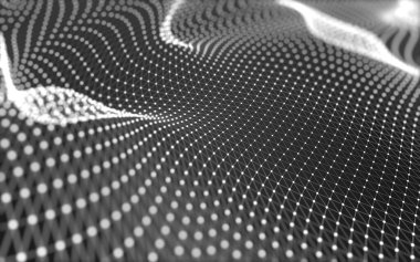 Soyut arkaplan. Çokgen şekilli molekül teknolojisi, noktaları ve çizgileri birleştiriyor. Bağlantı yapısı. Büyük veri görselleştirmesi. 