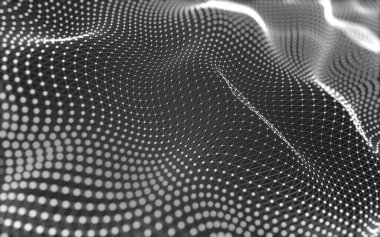 Soyut arkaplan. Çokgen şekilli molekül teknolojisi, noktaları ve çizgileri birleştiriyor. Bağlantı yapısı. Büyük veri görselleştirmesi. 