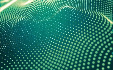 Soyut arkaplan. Çokgen şekilli molekül teknolojisi, noktaları ve çizgileri birleştiriyor. Bağlantı yapısı. Büyük veri görselleştirmesi.