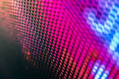 Yakın plan LED bulanık ekran. LED yumuşak odak arkaplanı. Tasarım için soyut arkaplan ideali.