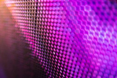 Yakın plan LED bulanık ekran. LED yumuşak odak arkaplanı. Tasarım için soyut arkaplan ideali.