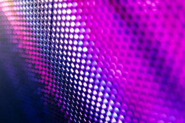 Yakın plan LED bulanık ekran. LED yumuşak odak arkaplanı. Tasarım için soyut arkaplan ideali.