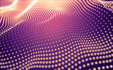 Soyut arkaplan. Çokgen şekilli molekül teknolojisi, noktaları ve çizgileri birleştiriyor. Bağlantı yapısı. Büyük veri görselleştirmesi.