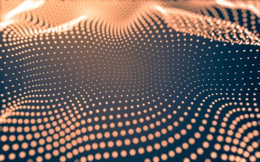 Soyut arkaplan. Çokgen şekilli molekül teknolojisi, noktaları ve çizgileri birleştiriyor. Bağlantı yapısı. Büyük veri görselleştirmesi.