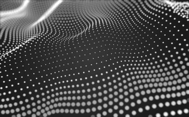 Soyut arkaplan. Çokgen şekilli molekül teknolojisi, noktaları ve çizgileri birleştiriyor. Bağlantı yapısı. Büyük veri görselleştirmesi. 