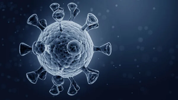 Microscopisch Zicht Het Coronavirus Covid Coronavirusgevaar Volksgezondheidsrisico Griepuitbraak Medische Illustratie — Stockfoto