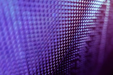 Yakın plan LED bulanık ekran. LED yumuşak odak arkaplanı. Tasarım için soyut arkaplan ideali.