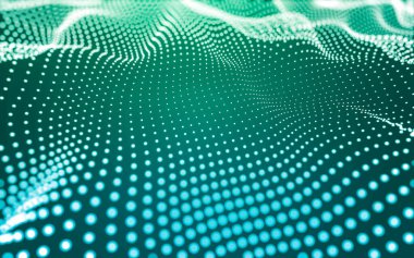 Soyut arkaplan. Çokgen şekilli molekül teknolojisi, noktaları ve çizgileri birleştiriyor. Bağlantı yapısı. Büyük veri görselleştirmesi.